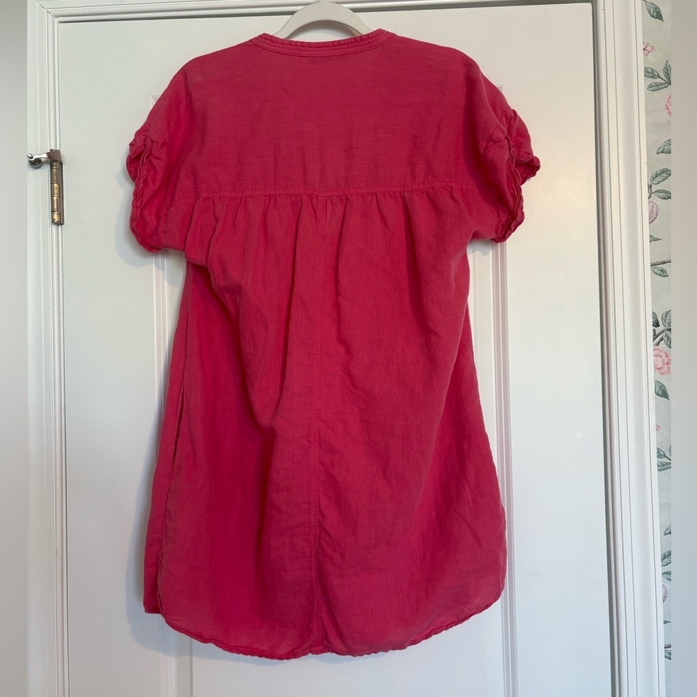 EUC Zara Linen-look Mini Dress Size L - Picture 3 of 4